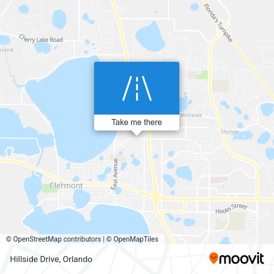 Mapa de Hillside Drive