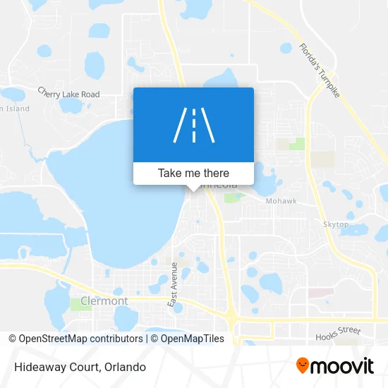Hideaway Court map