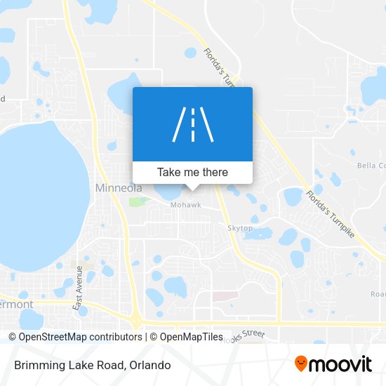 Brimming Lake Road map