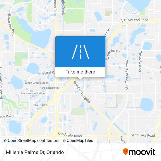Millenia Palms Dr map