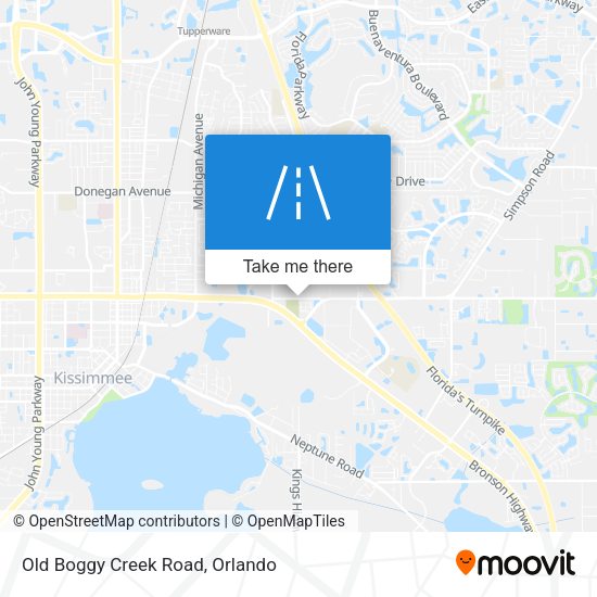 Old Boggy Creek Road map