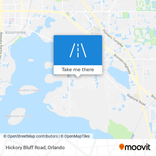 Hickory Bluff Road map