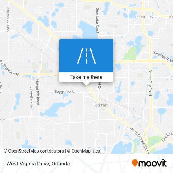 Mapa de West Viginia Drive