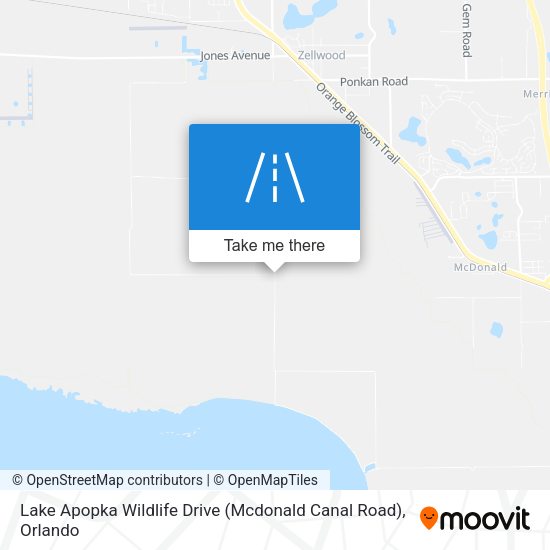 Lake Apopka Wildlife Drive (Mcdonald Canal Road) map