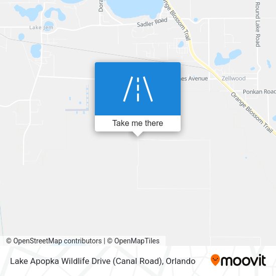 Mapa de Lake Apopka Wildlife Drive (Canal Road)
