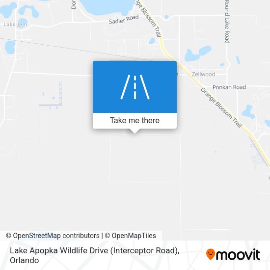 Lake Apopka Wildlife Drive (Interceptor Road) map