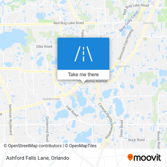 Ashford Falls Lane map