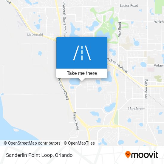 Mapa de Sanderlin Point Loop
