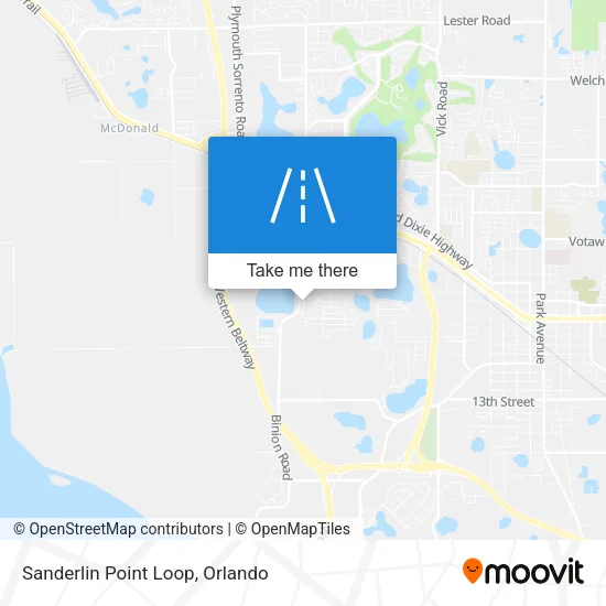 Sanderlin Point Loop map