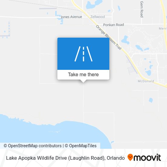 Lake Apopka Wildlife Drive (Laughlin Road) map