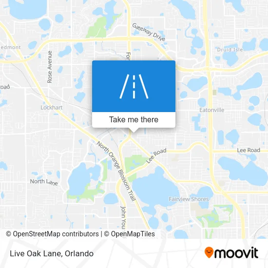 Live Oak Lane map