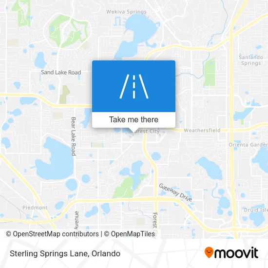 Sterling Springs Lane map