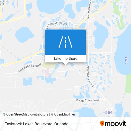 Mapa de Tavistock Lakes Boulevard
