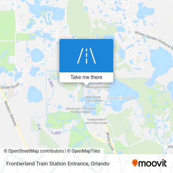 Frontierland Train Station Entrance map