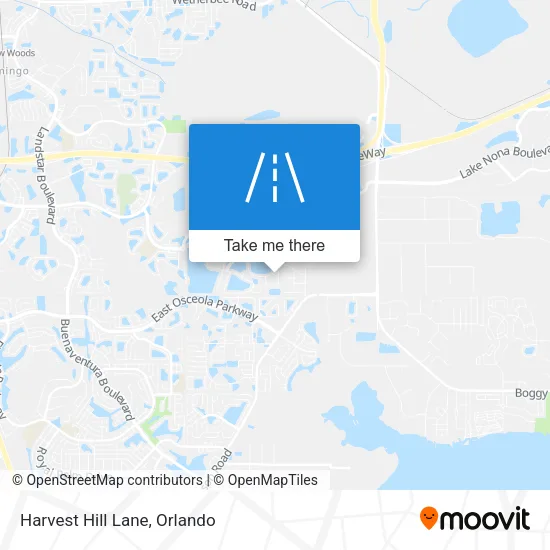 Harvest Hill Lane map