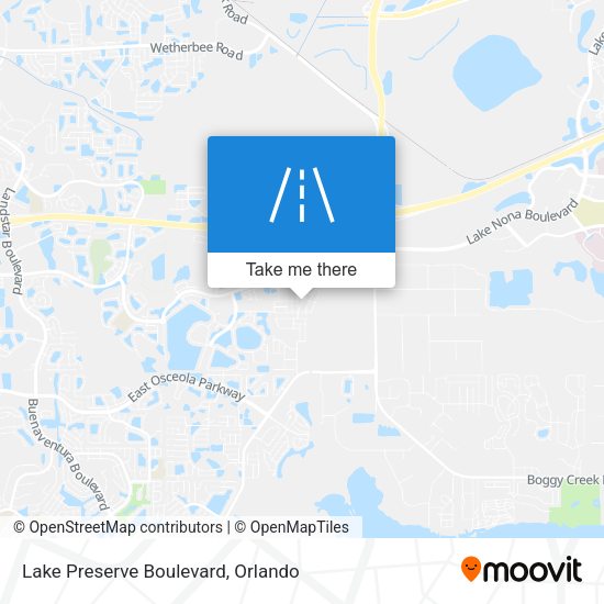 Lake Preserve Boulevard map