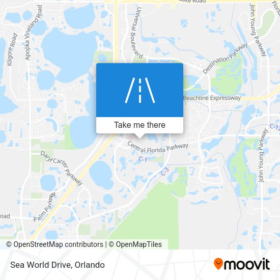 Mapa de Sea World Drive