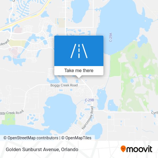 Golden Sunburst Avenue map