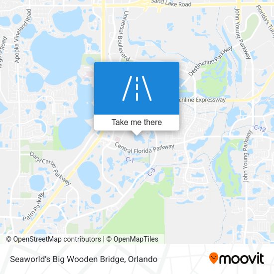 Seaworld's Big Wooden Bridge map