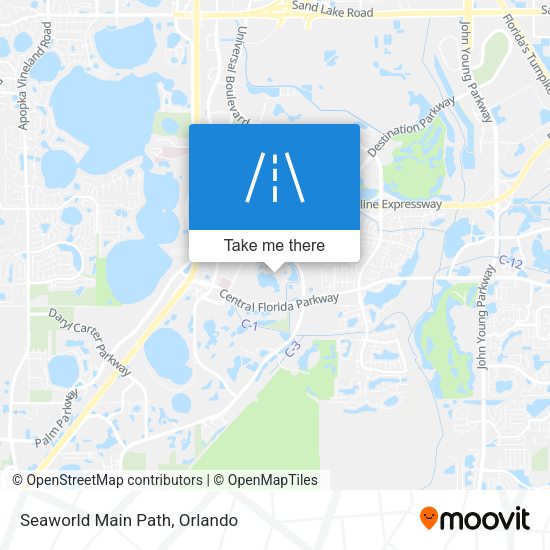 Mapa de Seaworld Main Path