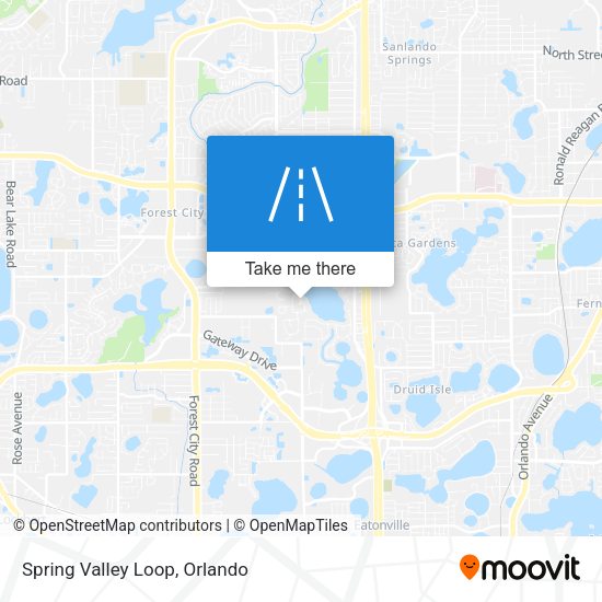 Spring Valley Loop map