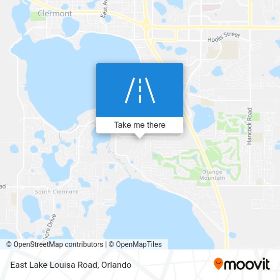 East Lake Louisa Road map