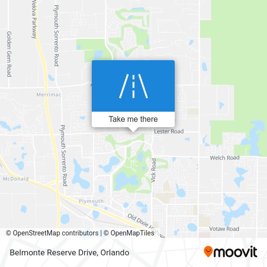 Belmonte Reserve Drive map