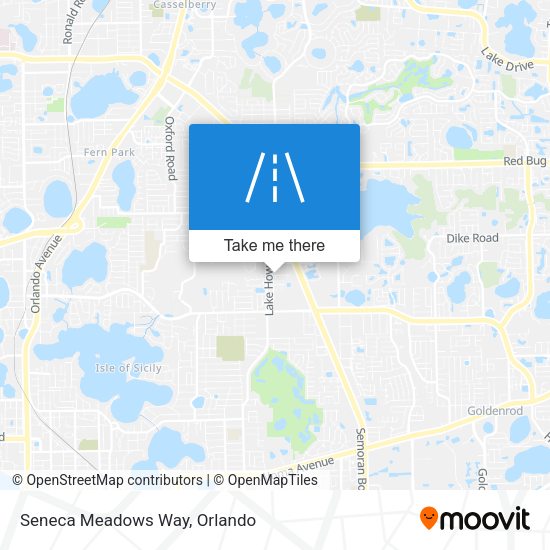 Seneca Meadows Way map