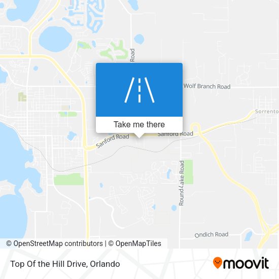 Top Of the Hill Drive map