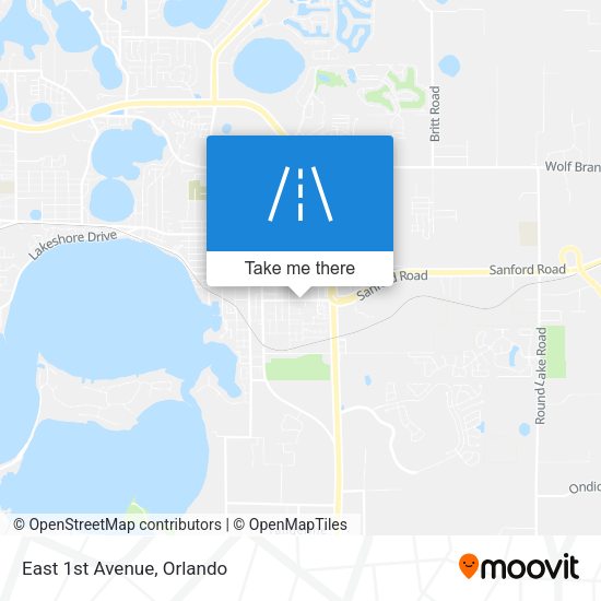 Mapa de East 1st Avenue