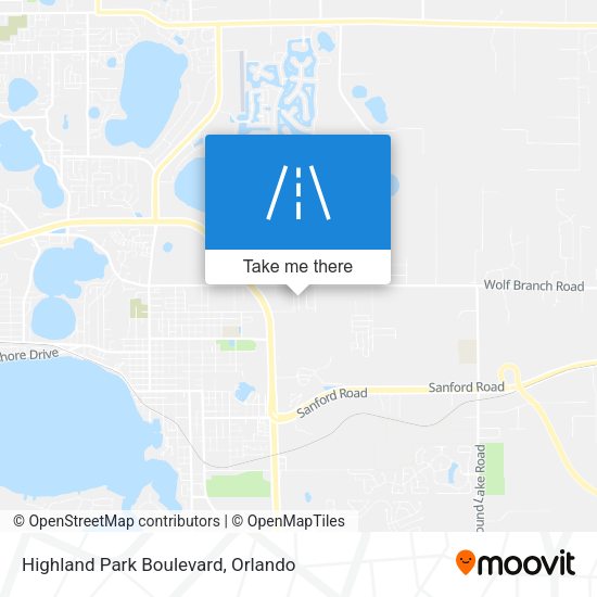 Highland Park Boulevard map