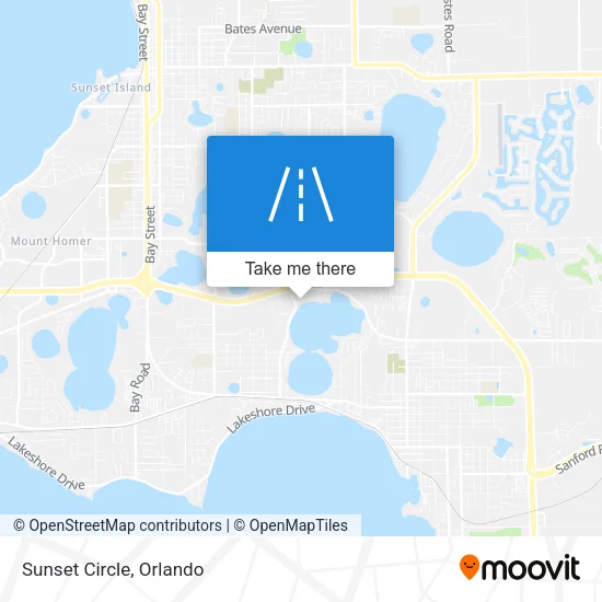 Sunset Circle map