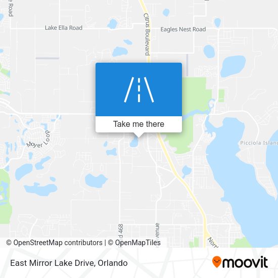 East Mirror Lake Drive map