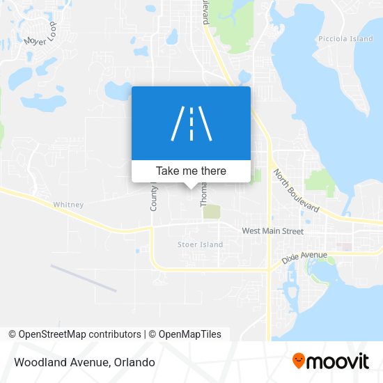 Mapa de Woodland Avenue