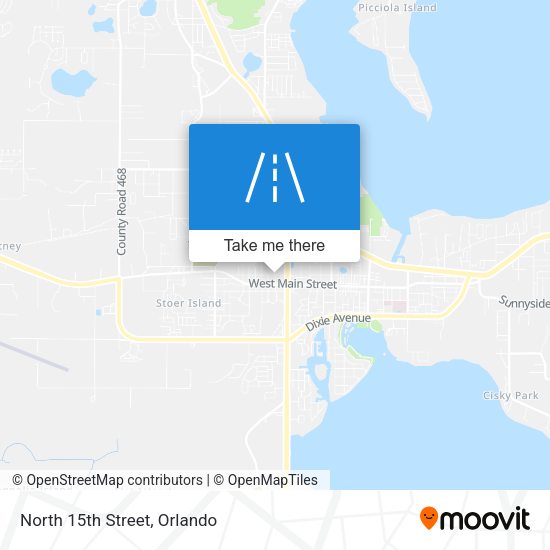 North 15th Street map