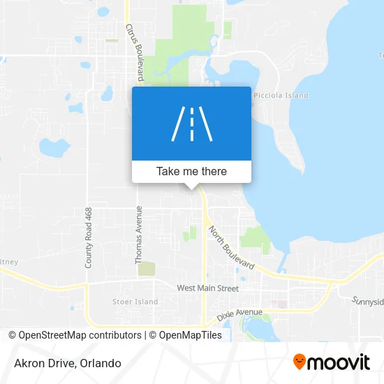 Akron Drive map