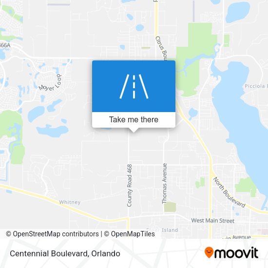 Mapa de Centennial Boulevard
