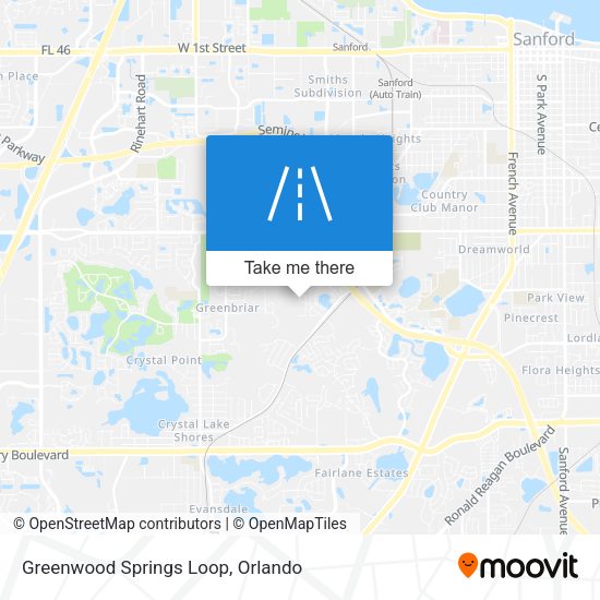 Greenwood Springs Loop map
