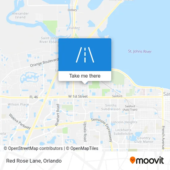 Red Rose Lane map