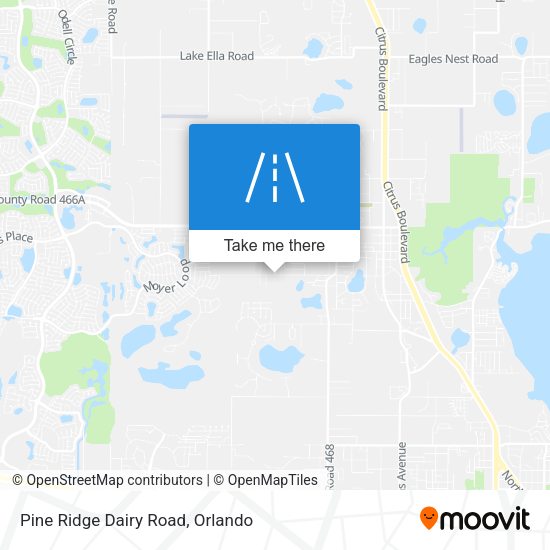 Pine Ridge Dairy Road map
