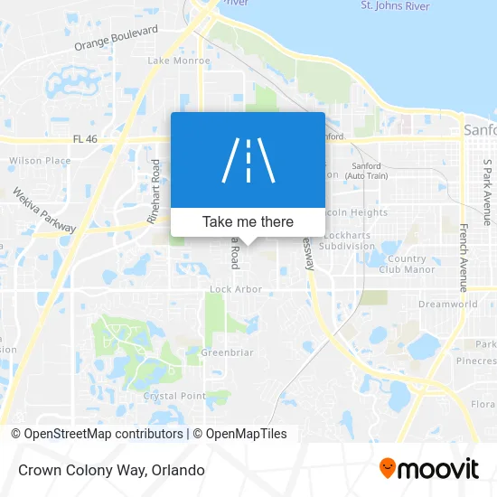 Crown Colony Way map