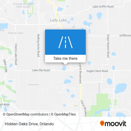 Mapa de Hidden Oaks Drive