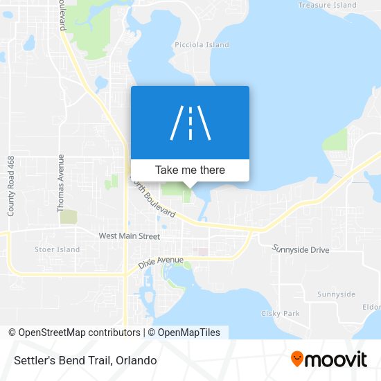 Settler's Bend Trail map
