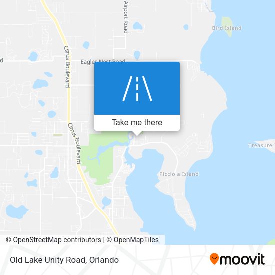 Old Lake Unity Road map