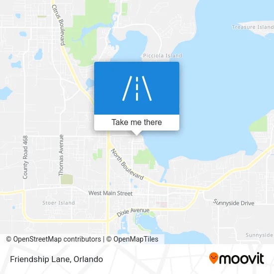 Friendship Lane map