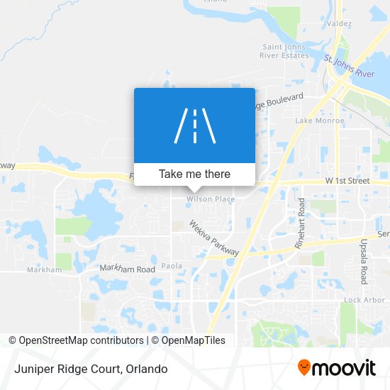 Mapa de Juniper Ridge Court