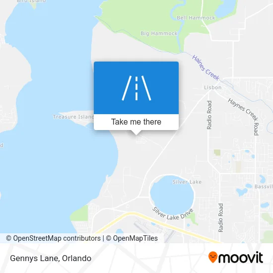 Gennys Lane map