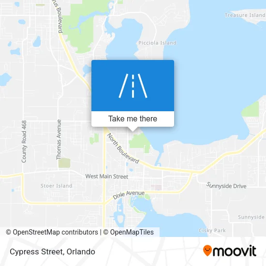 Cypress Street map