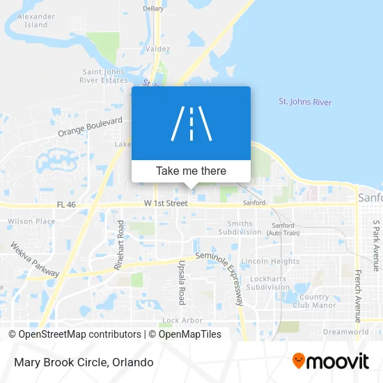 Mary Brook Circle map