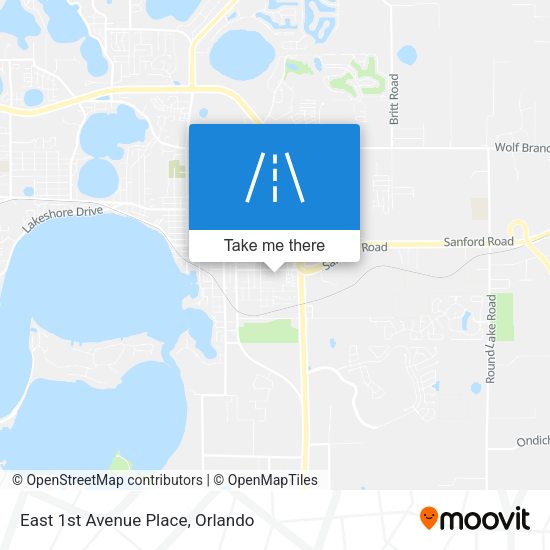 Mapa de East 1st Avenue Place